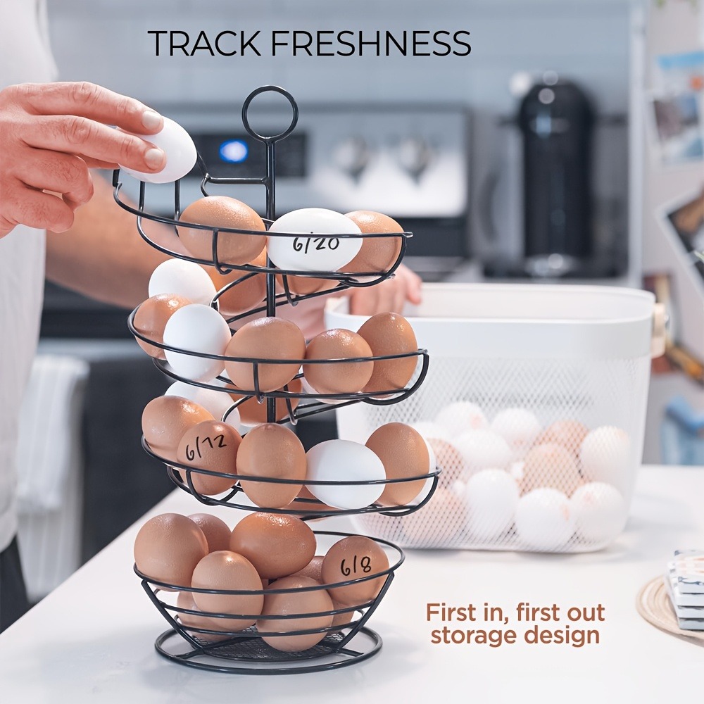 금속 와이어 나선형 계란 홀더, 바구니가 있는 조리대  - Egg Storage Holder 리뷰 및 가격