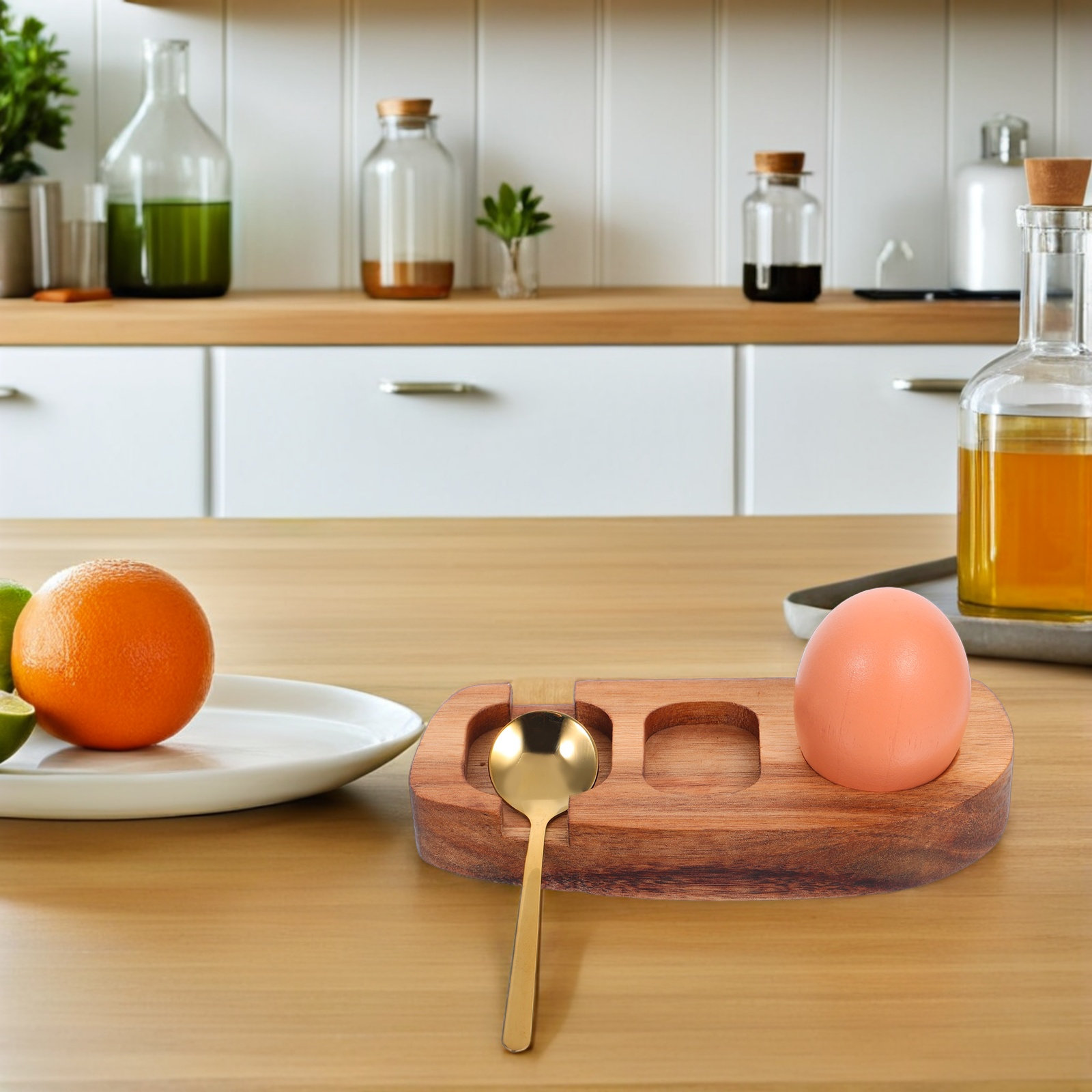 나무로 만든 계란 보관함, 조리대 정리함, 서빙 스푼  - Egg Storage Holder 리뷰 및 가격