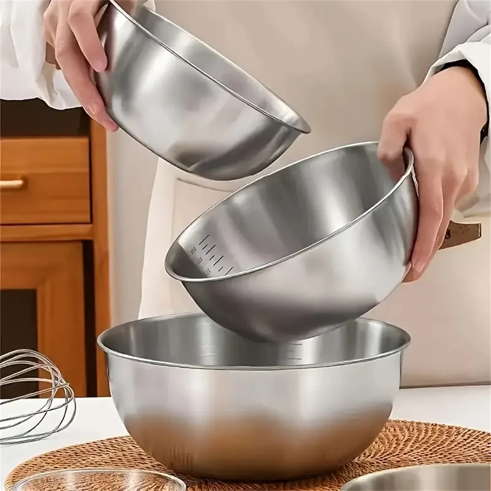 1-3 스테인리스 스틸 볼 세트(저울 포함) - 요리, - Food Storage Eco Friendly 리뷰 및 가격