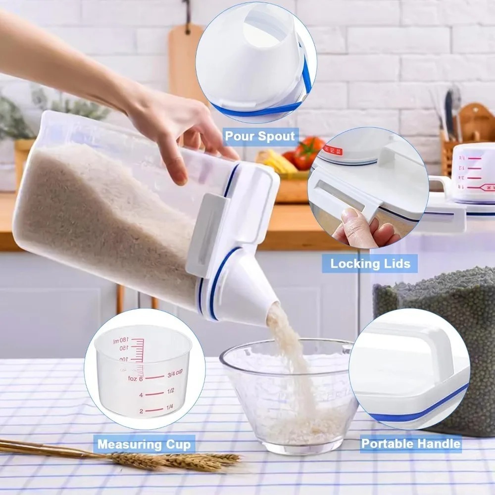 쌀 건조식품 보관 용기 BPA 프리 식품 보존 용기 플 - Food Storage Ideas 리뷰 및 가격