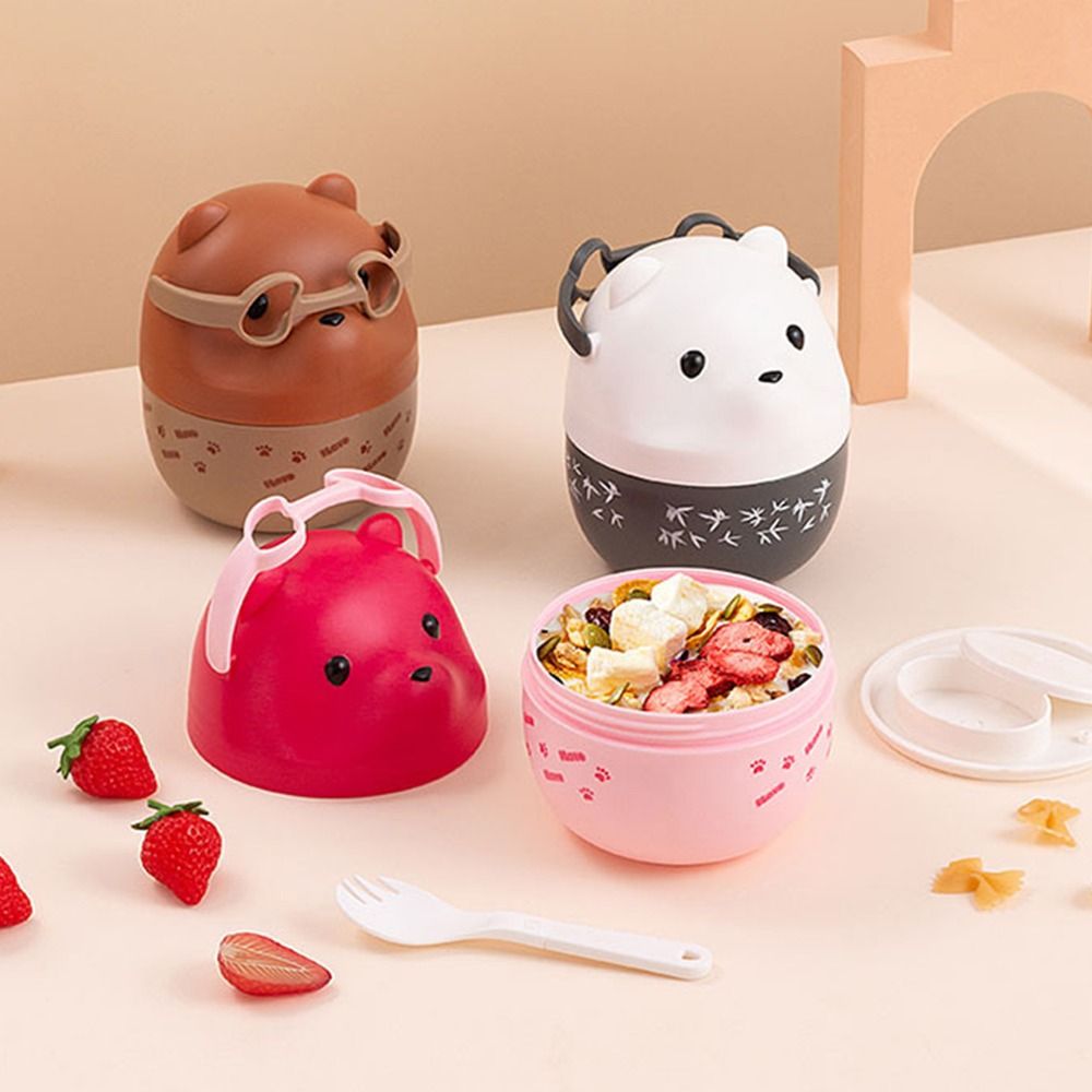 휴대용 안경 곰 보온 도시락 상자, 어린이 1/2/3  - Food Storage Stackable Containers 리뷰 및 가격