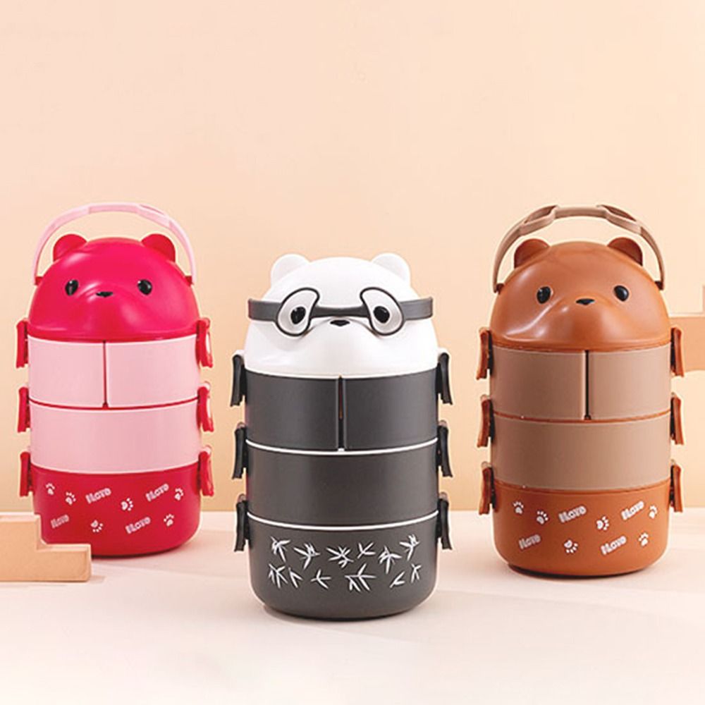 휴대용 안경 곰 보온 도시락 상자, 어린이 1/2/3  - Food Storage Stackable Containers 리뷰 및 가격
