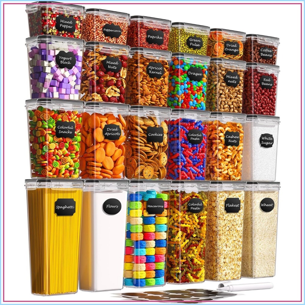 24개의 밀폐 식품 보관 용기(뚜껑 포함), BPA 프 - Food Storage Lid 리뷰 및 가격