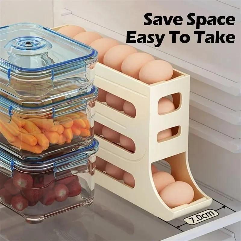 냉장고 계란 보관함 롤링 키친 컨테이너 계란 롤링 랙  - Egg Storage Holder 리뷰 및 가격
