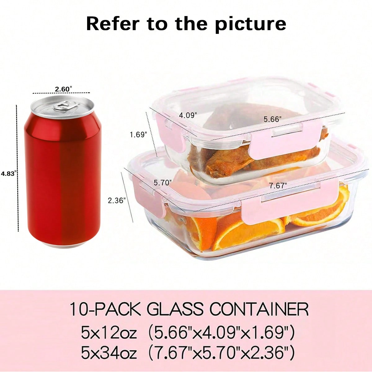 10개 세트 유리 식품 보관 용기, 모던한 투명 디자인 - Glass Meal Prep Container 리뷰 및 가격