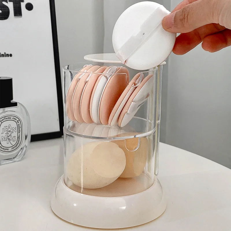 360 도 회전 메이크업 퍼프 보관 박스, 방진 코튼  - Egg Storage Holder 리뷰 및 가격