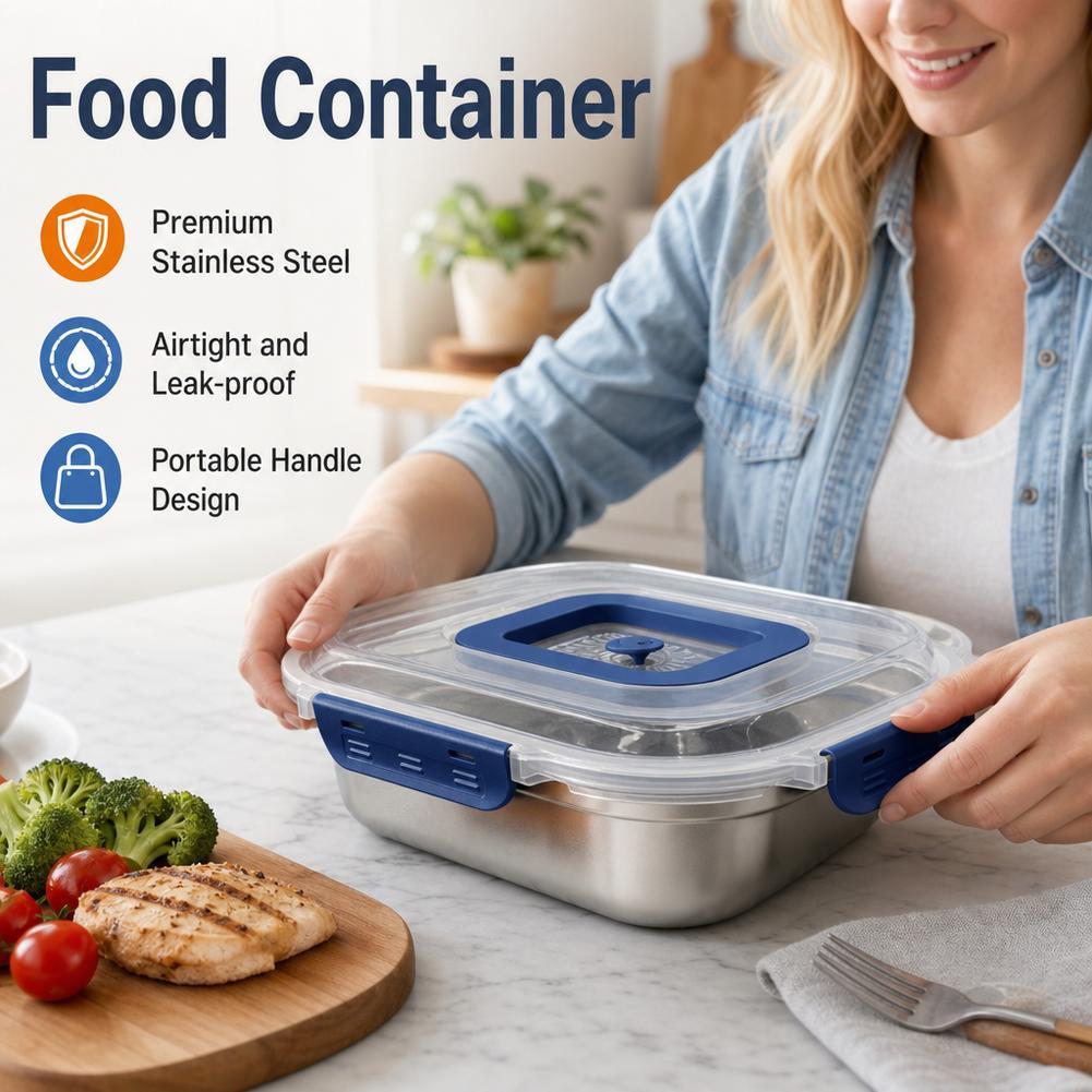 스테인리스 스틸 밀폐형 도시락통 휴대용 손잡이 뚜껑 포 - Food Storage Not Plastic 리뷰 및 가격