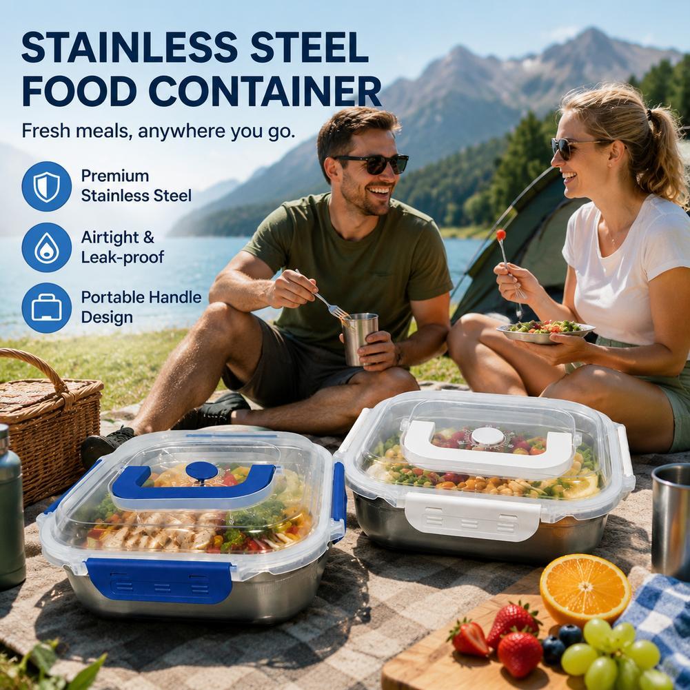 스테인리스 스틸 밀폐형 도시락통 휴대용 손잡이 뚜껑 포 - Food Storage Not Plastic 리뷰 및 가격